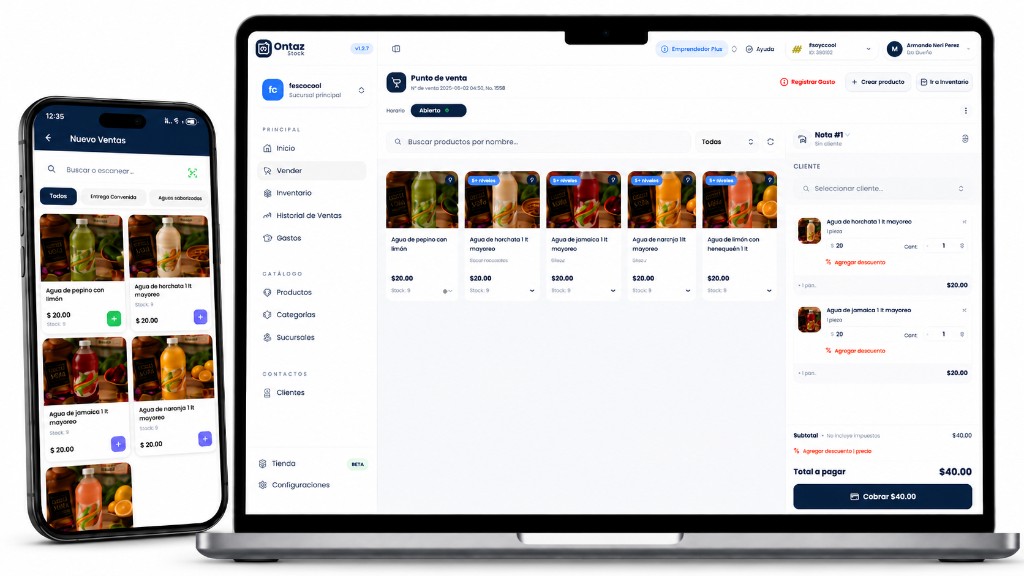 Dashboard de Ontaz Stock - Sistema de Inventario Inteligente y punto de venta con IA